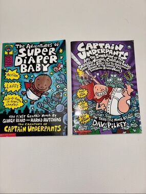 👶 2 Book Bundle | Captain Underpants & Super Diaper Baby Graphic Novels
